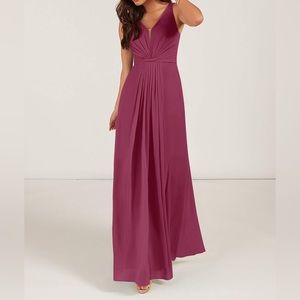 Azazie Gina bridesmaids dress in Mulberry new in package